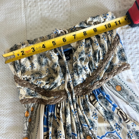 Sleeveless Décolleté Mandala Print Mini Dress Extra Small - Picture 4 of 6